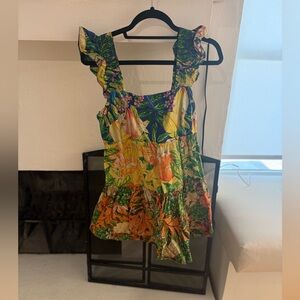 Floral Ruffle Strap Dress - FARM RIO